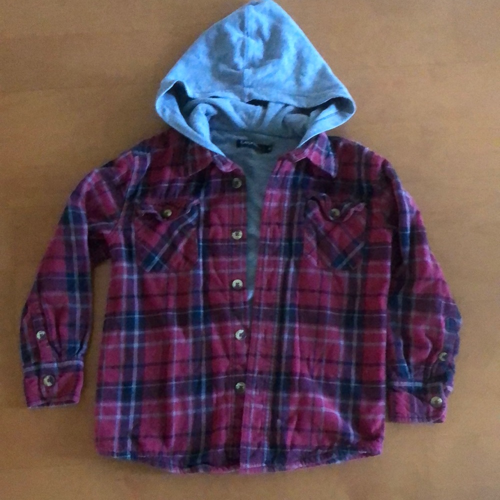 Youth size S George brand jersey lined flannel with hood